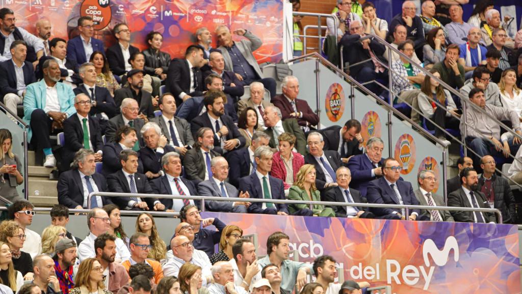 COPA DEL REY DE BALONCESTO La ministra Pilar Alegría, Florentino Pérez