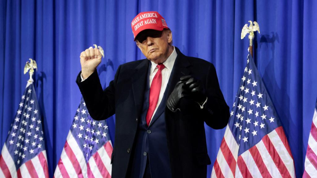 Donald Trump, durante un acto de campaña en Waterford Township, Michigan.