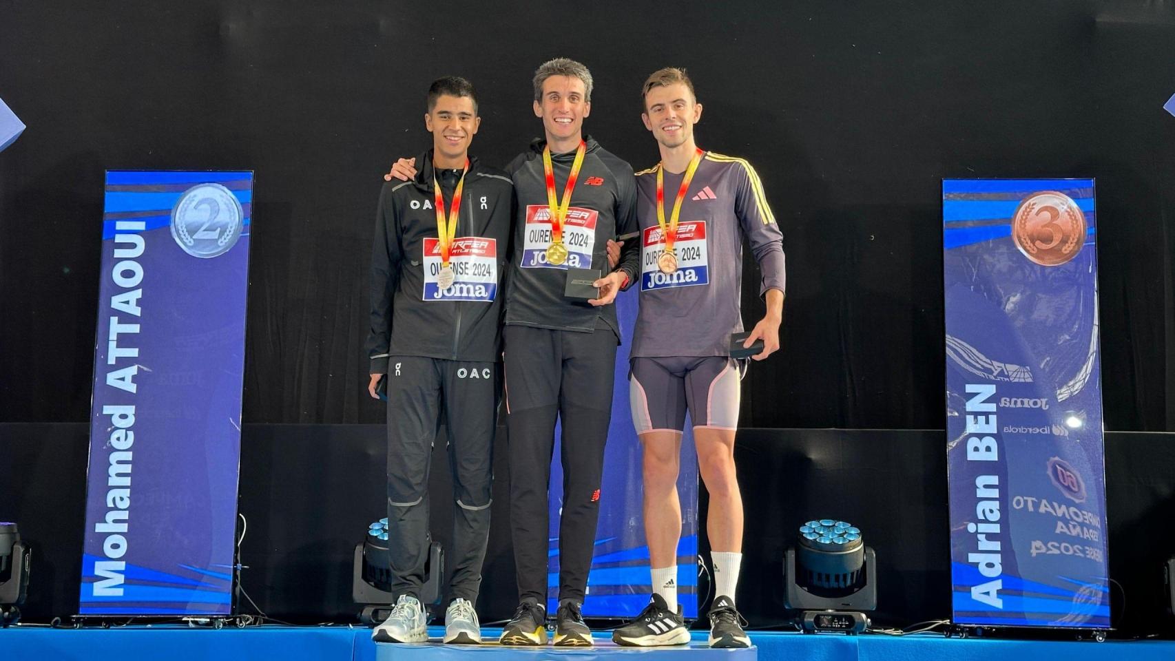 El gallego Adrián Ben, bronce de los 800 metros en el campeonato de España