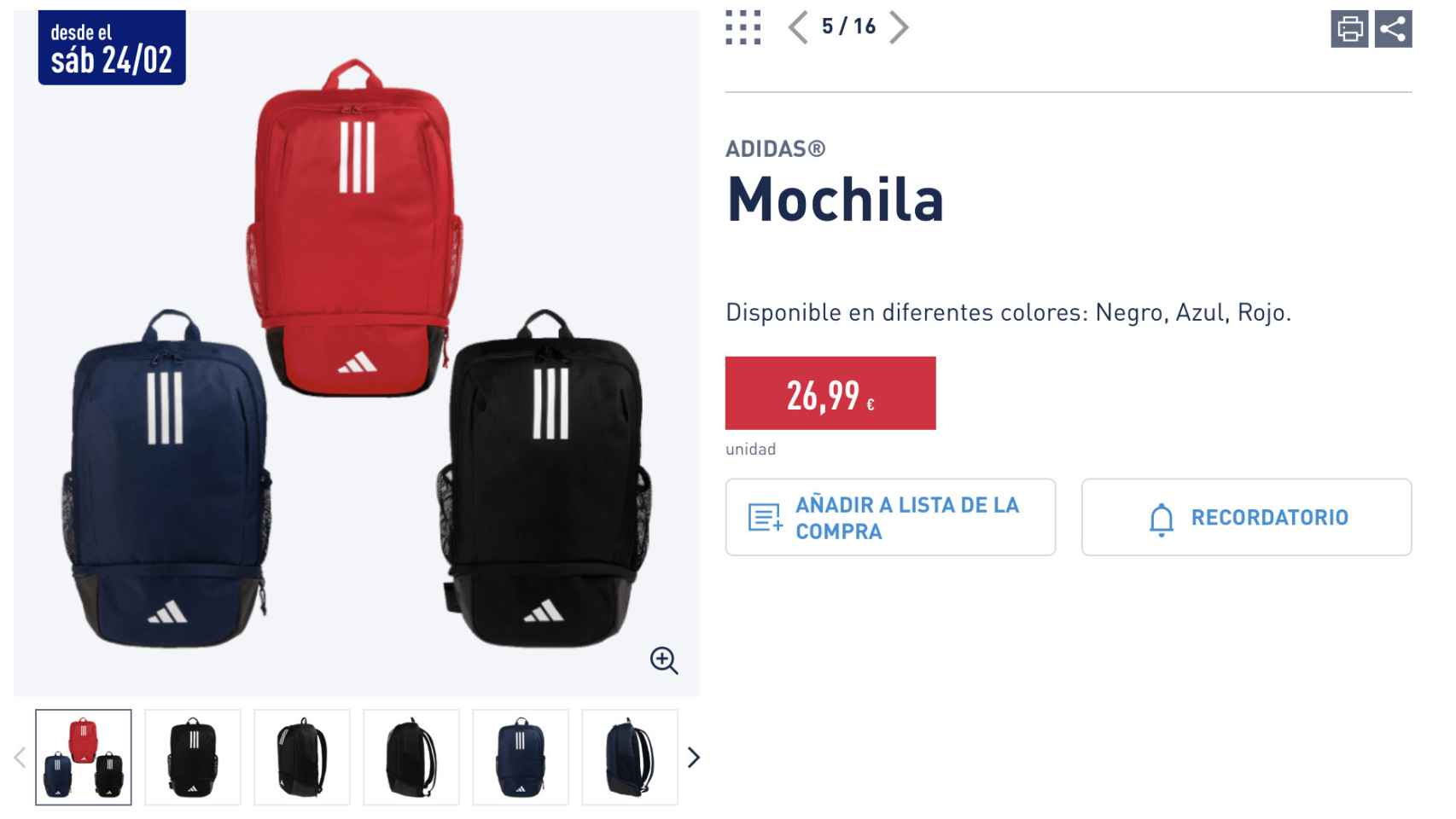 Mochila Adidas.