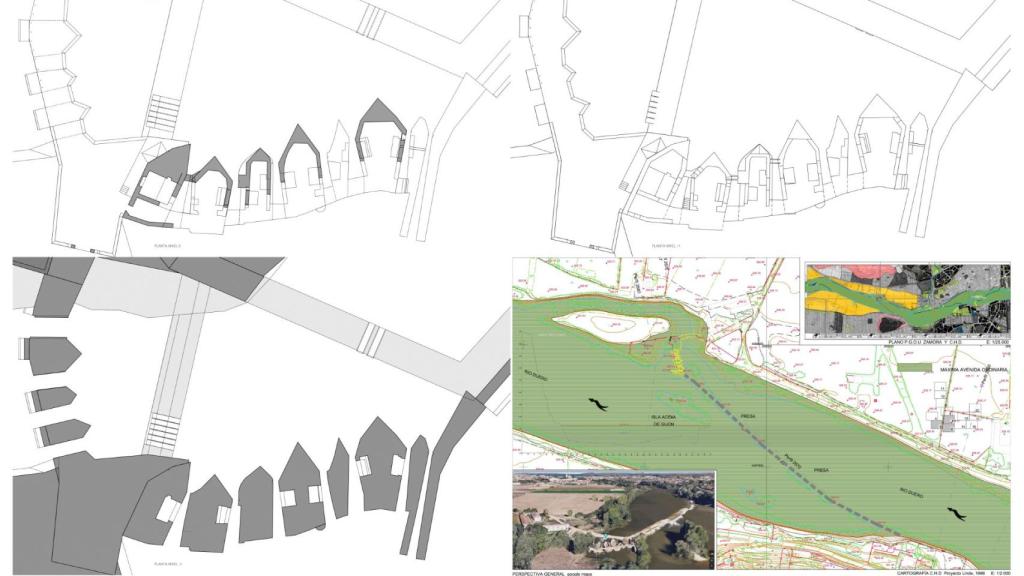 Plano del proyecto de las Aceñas de Gijón