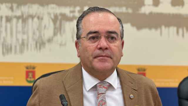 José Julián Gregorio, alcalde de Talavera, este lunes en rueda de prensa