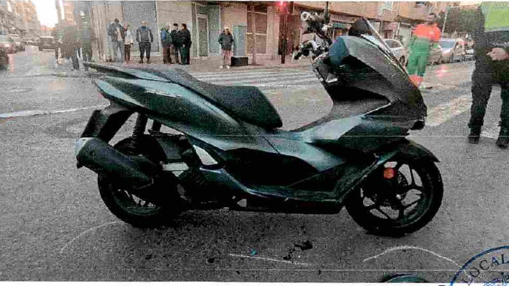 La scooter Honda implicada en el atropello mortal del jubilado.