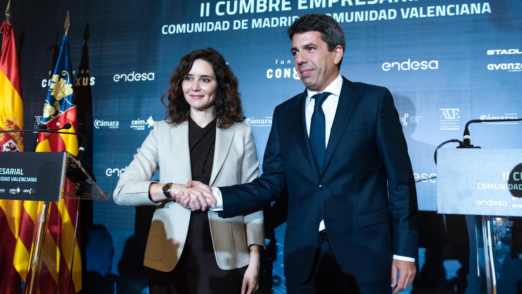 Isabel Díaz Ayuso y Carlos Mazón, presidentes de Madrid y Comunidad Valenciana.