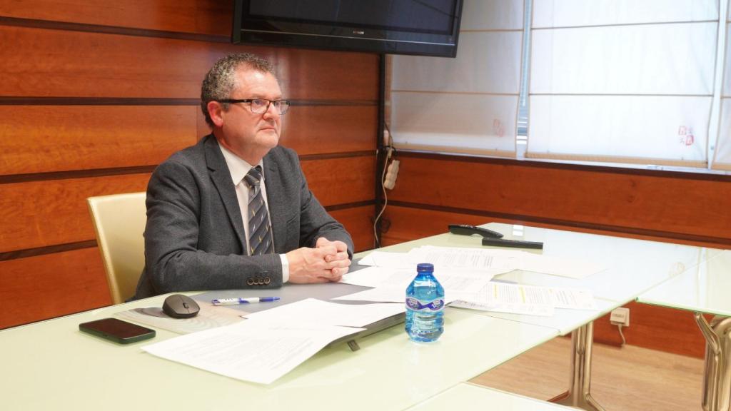 Gerardo Dueñas, consejero de Agricultura, Ganadería y Desarrollo Rural de la Junta de Castilla y León durante el Consejo Consultivo de hoy