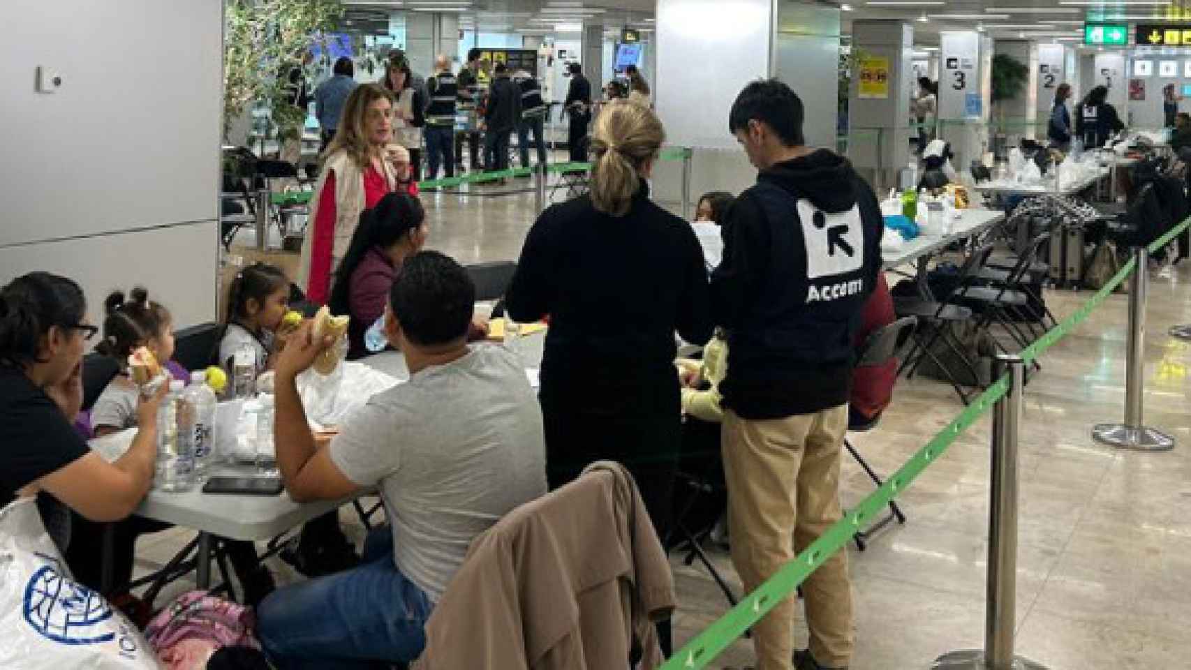 Los refugiados nicaragüenses a su llegada al aeropuerto