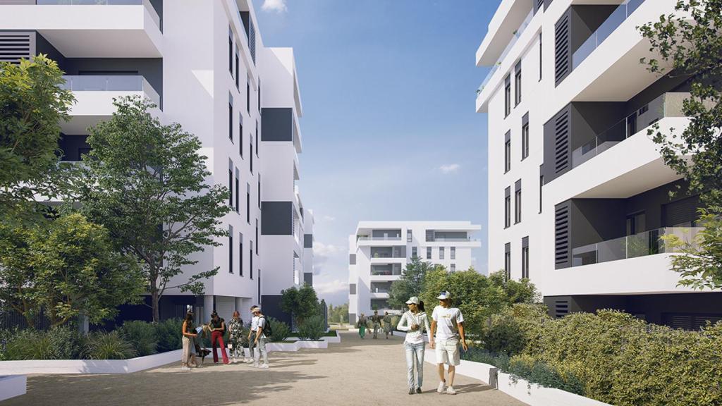 Proyección de Portia, uno de los desarrollos de Aedas Homes en Entrenúcleos.