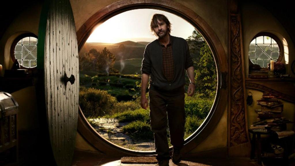 Peter Jackson en la casa de Bilbo Bolsón.