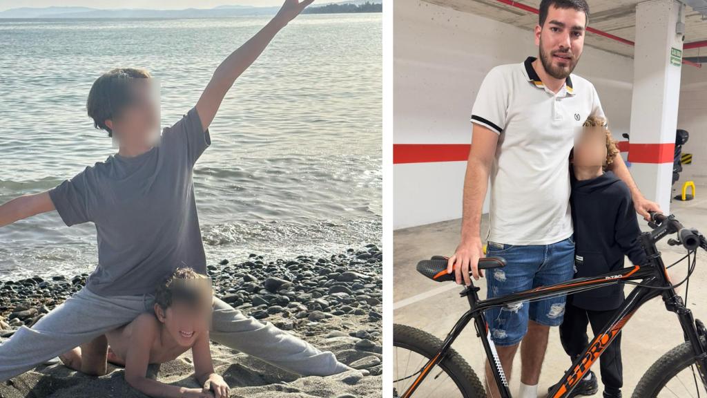 Cayetano y su hermano a la izquierda. A la derecha, Jaison y Karim .