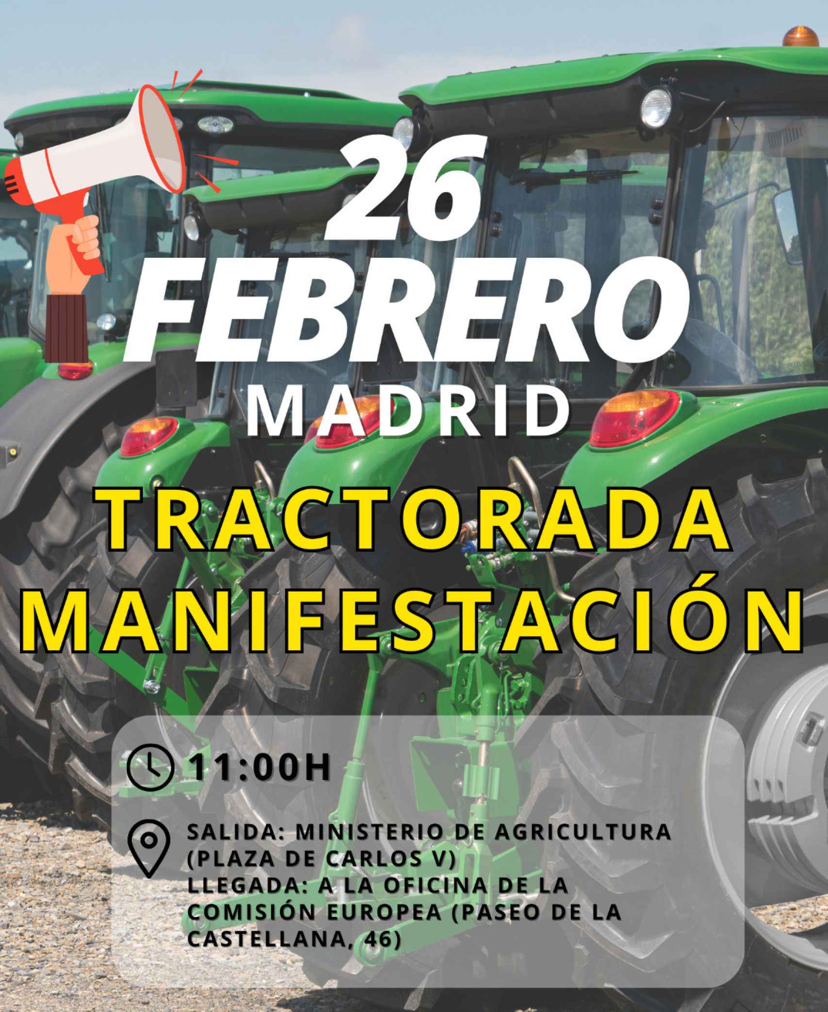 Manifestación en Madrid el próximo 26 de febrero