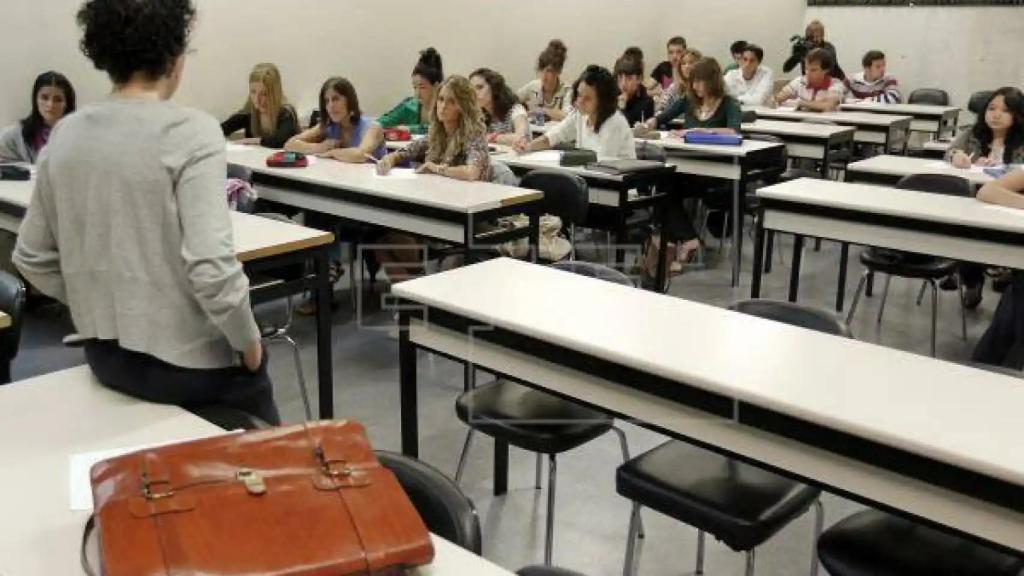 Imagen de archivo de unos alumnos en clase.