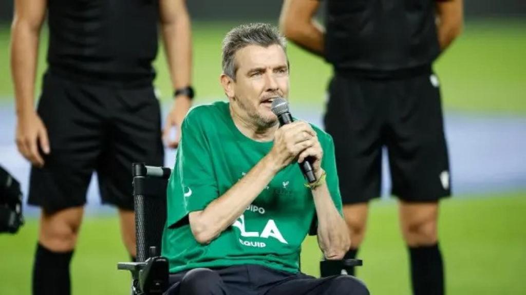 Juan Carlos Unzué durante un partido del FC Barcelona.