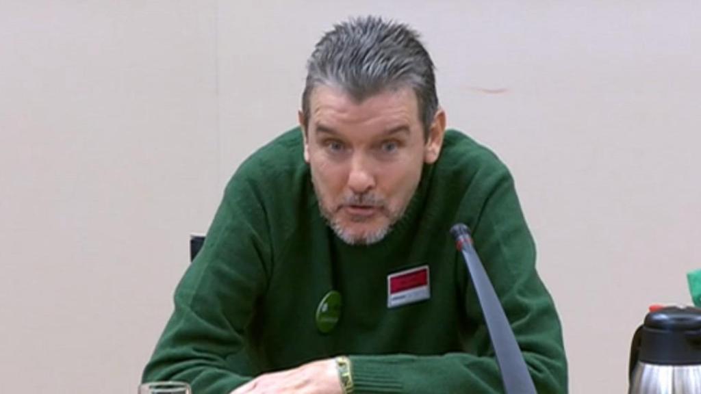 Juan Carlos Unzué durante su intervención en el Congreso.