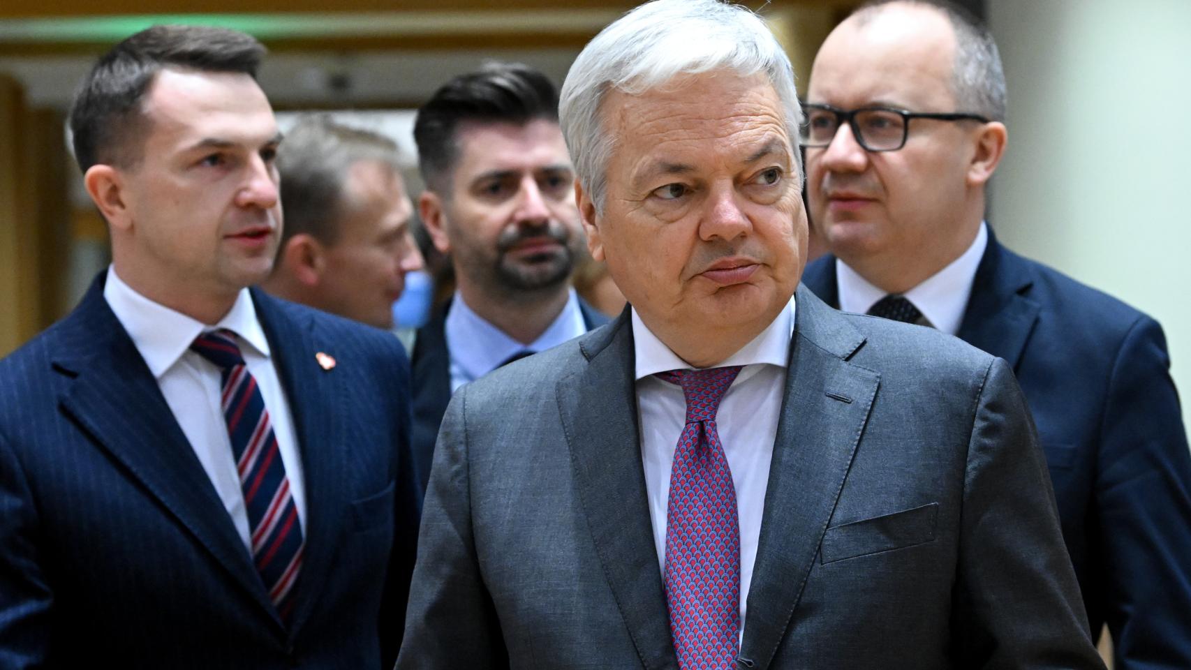 El comisario de Justicia, Didier Reynders, durante la reunión de este martes en Bruselas