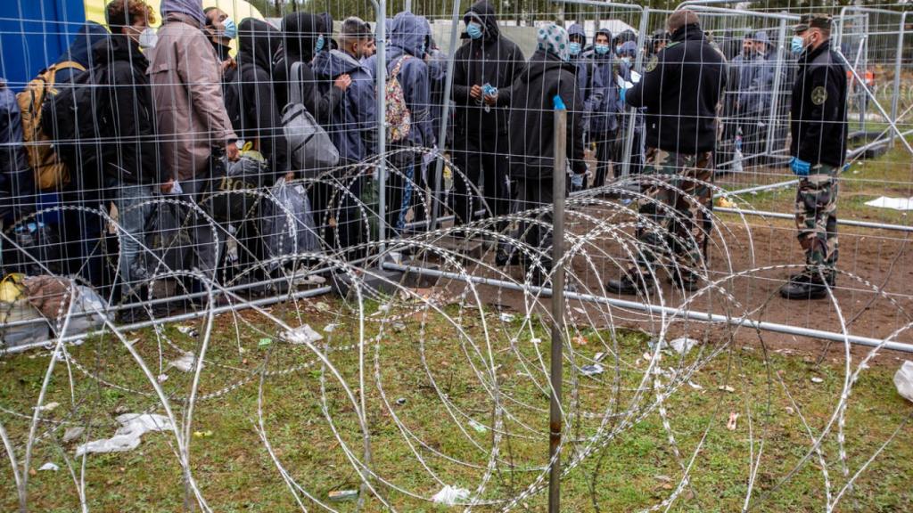 Un centro provisional de acogida en Lituania.