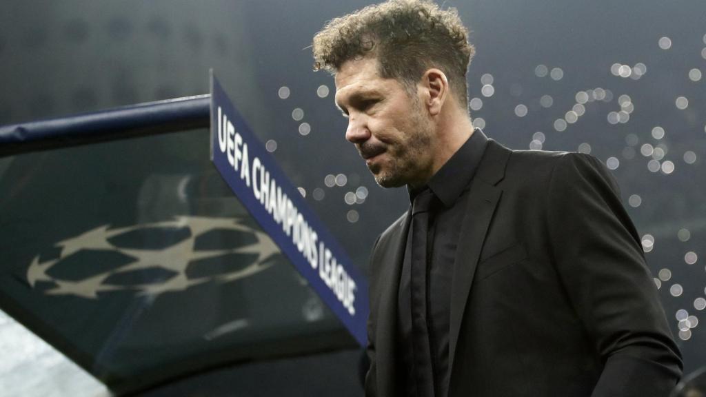 Simeone, en el partido ante el Inter de Milán.