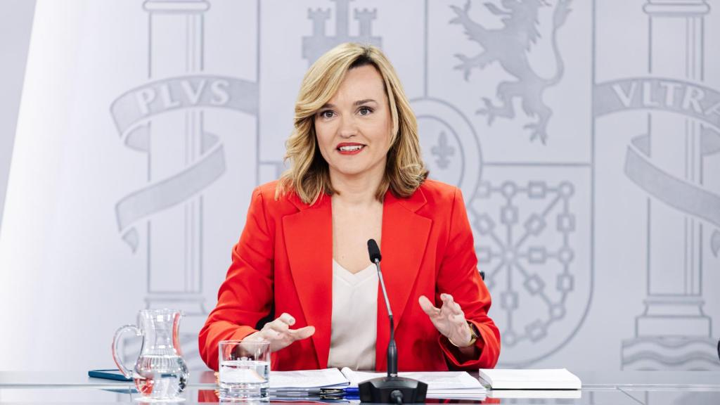 Pilar Alegría este martes en rueda de prensa tras el Consejo de Ministros.