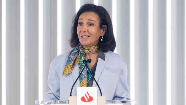 La presidenta del Banco Santander, Ana Botín, durante la presentación de los resultados del 2023 del Grupo Santander.