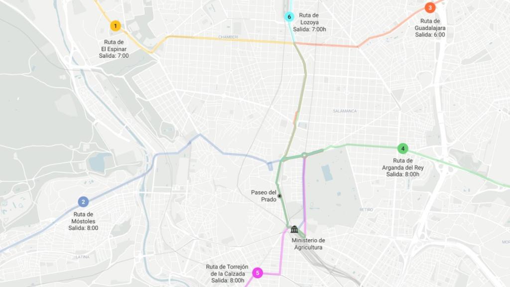 Cortes de tráfico previstos este miércoles en Madrid por la protesta de los agricultores.