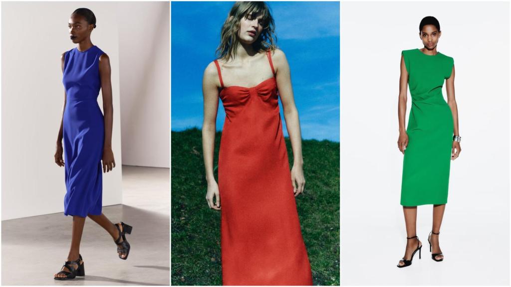 Los mejores vestidos midi de Zara para ir de graduación.