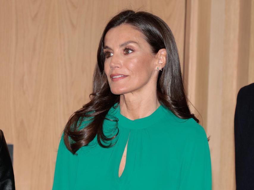 La Reina durante su primer acto en Salamanca.