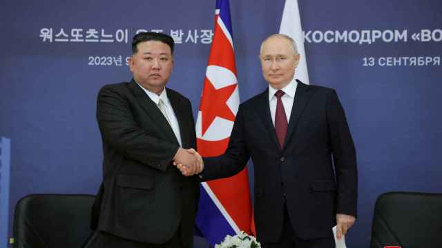 Kim Jong-un, durante su visita oficial a Rusia en septiembre de 2023, junto a Vladímir Putin.