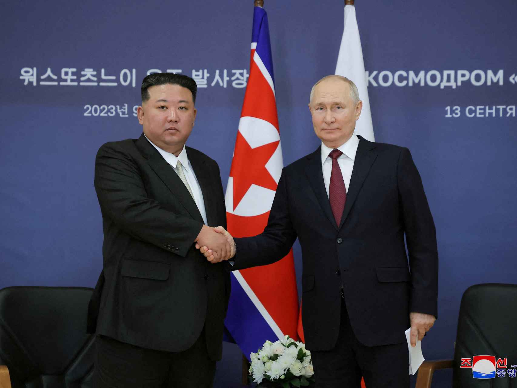 Putin junto a Kim Jong-un durante una cumbre reciente.