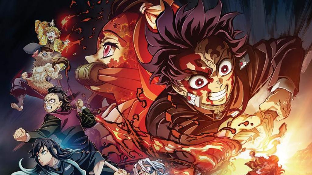 El cartel de Kimetsu No Yaiba - Rumbo al entrenamiento de los pilares