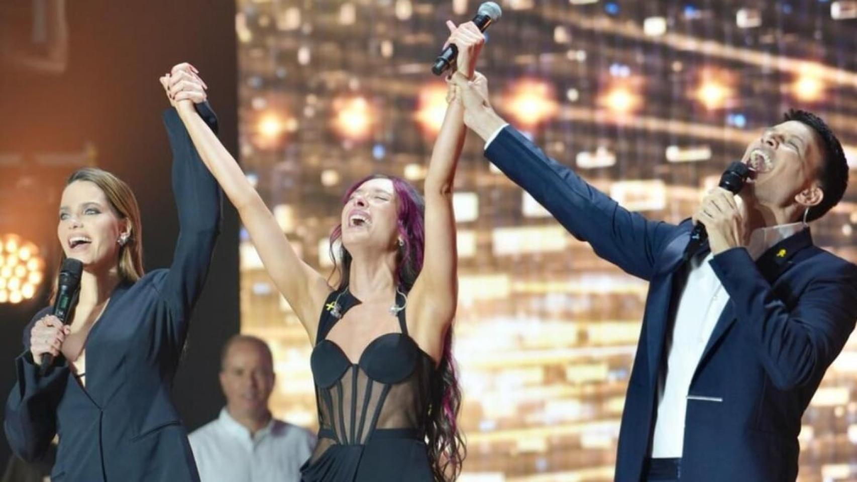 Eden Golan en el momento de ser elegida para representar a Israel en Eurovision 2024.