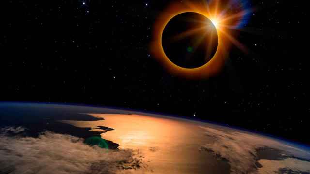 Ilustración de un eclipse solar.