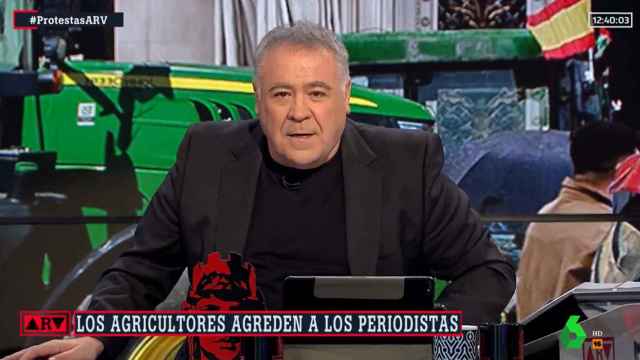 La reacción de Ferreras a la agresión a un equipo de 'Al Rojo Vivo' en las protestas de los agricultores en Madrid