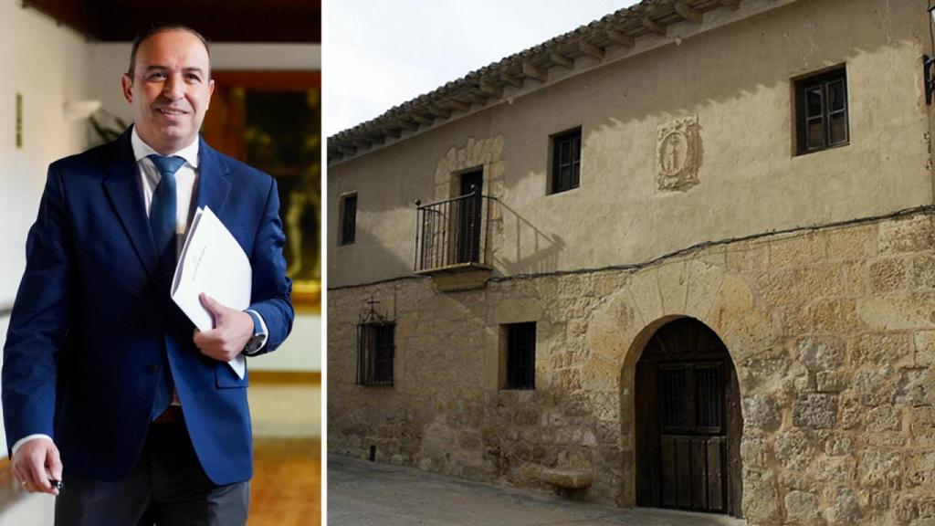 Víctor Alonso, vicepresidente primero de la Diputación de Valladolid y la Casona de Montealegre de Campos