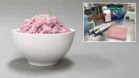 El arroz híbrido de color rosa que ha conseguido fabricar un equipo de la Universidad de Yonsei.