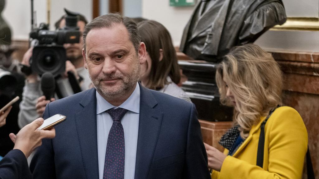 El exministro de Transportes, José Luis Ábalos, este miércoles en el Congreso.