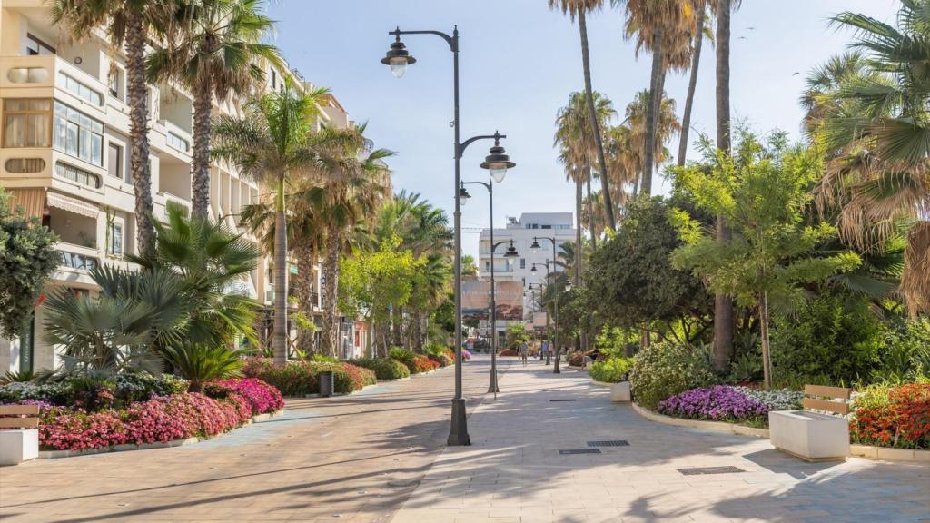 Vista de una calle en Estepona (Málaga)