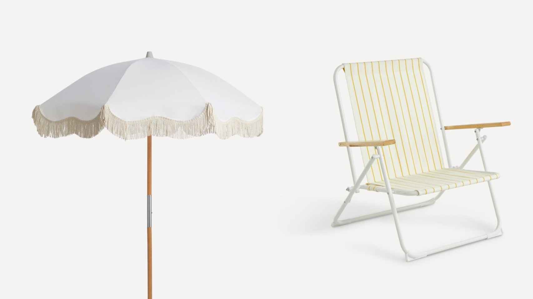 Sombrilla Caribe y silla de playa Ocean (desde 43,95€).
