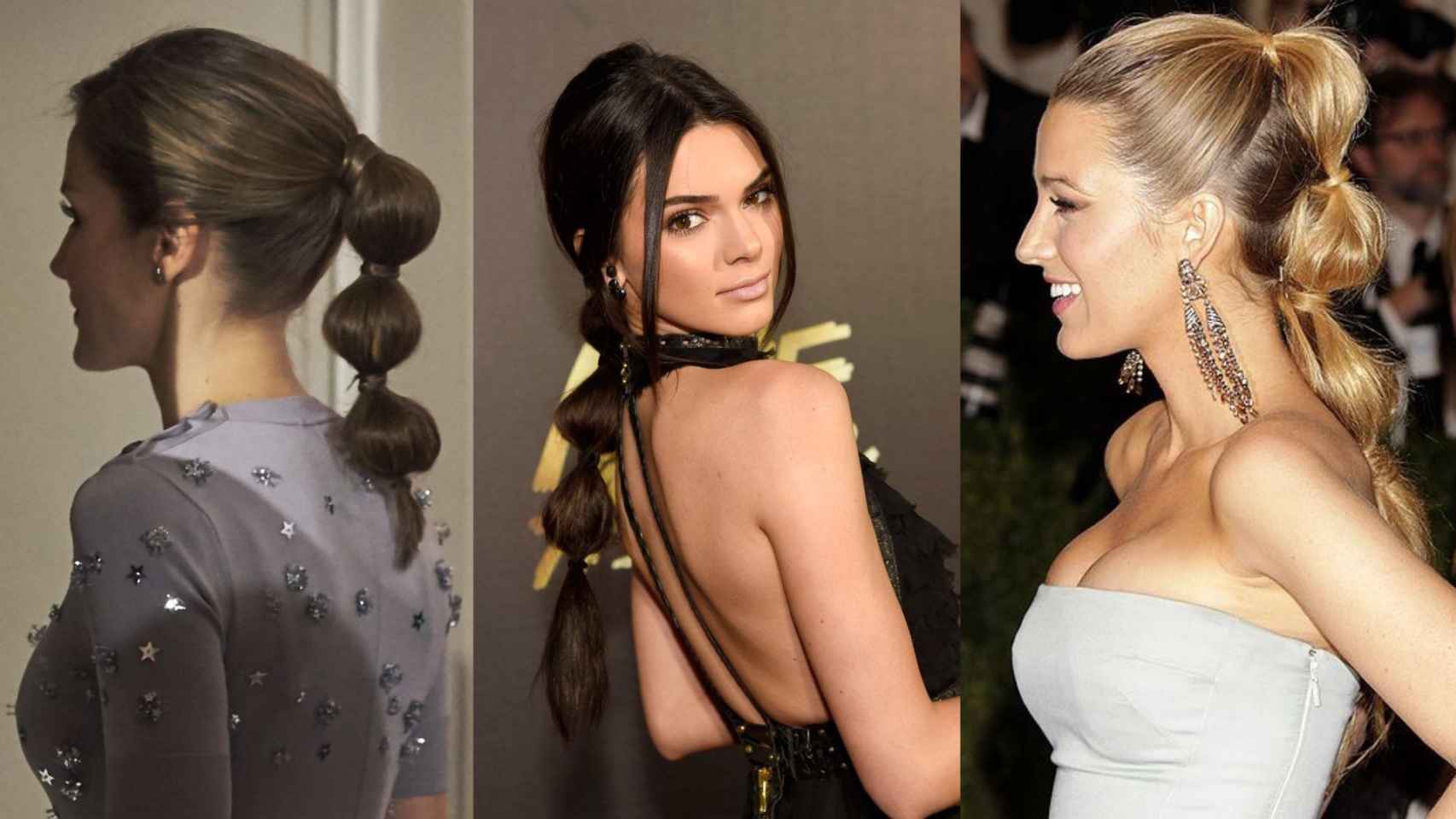 La reina Letizia, Kendall Jenner y Blake Lively con una 'bubble ponytail'.