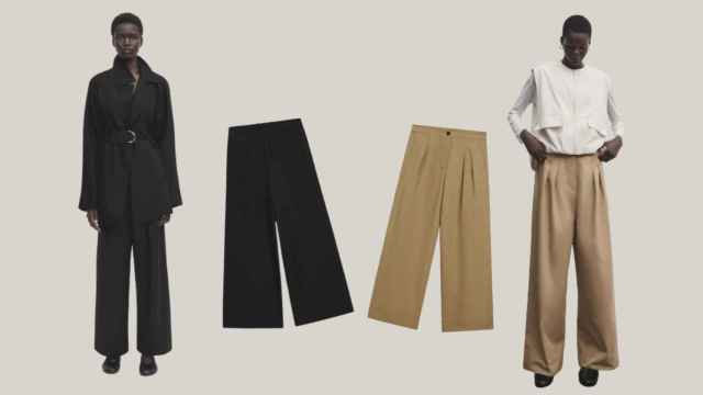 Pantalones anchos de Massimo Dutti.