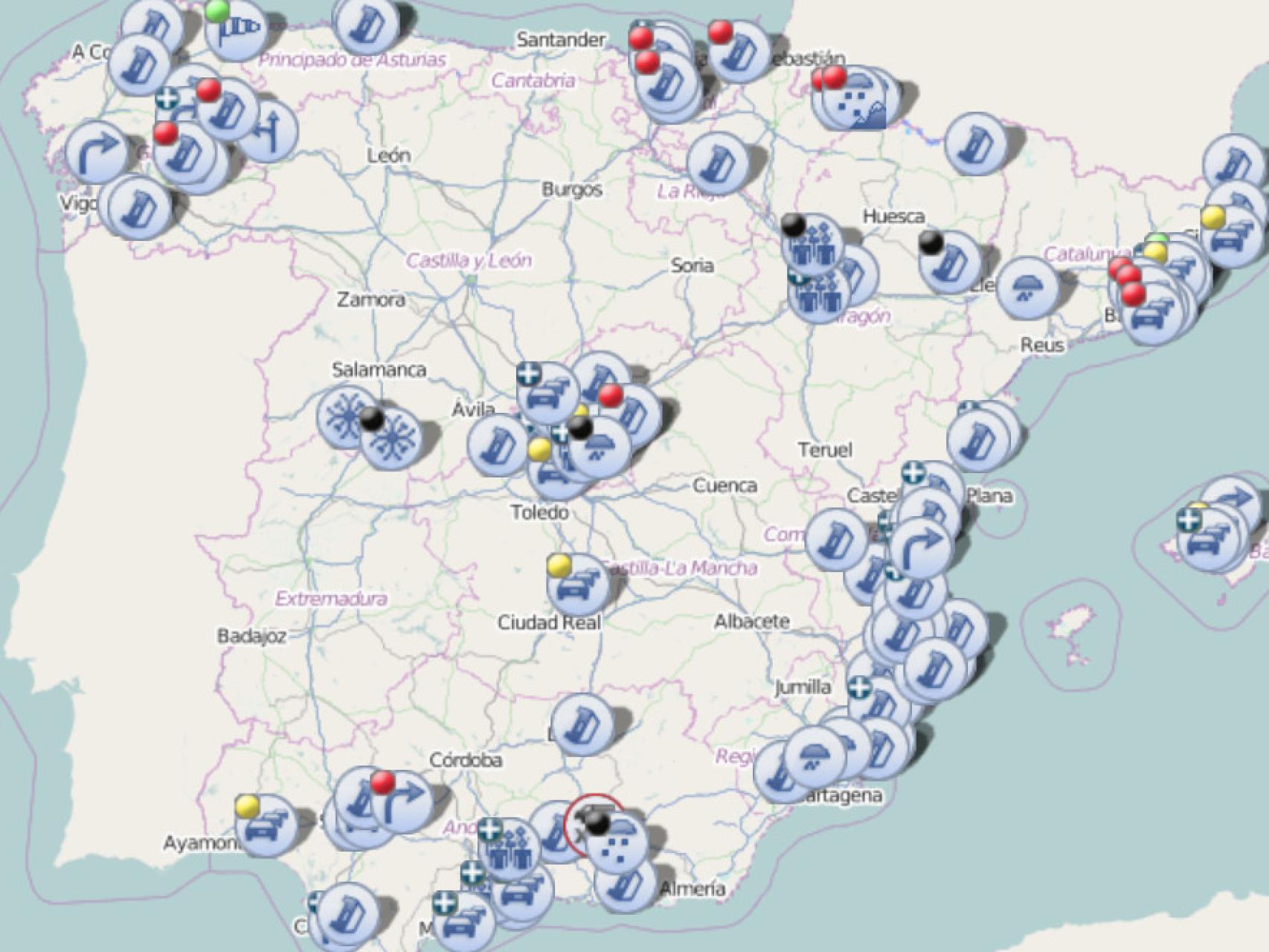 El 'Google Maps' de la DGT para saber las carreteras bloqueadas por  agricultores en directo