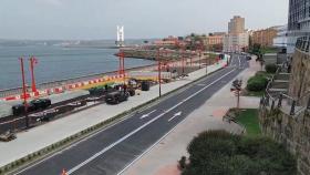 Obras en el Paseo Marítimo de A Coruña. entre San Amaro y el Dique de Abrigo