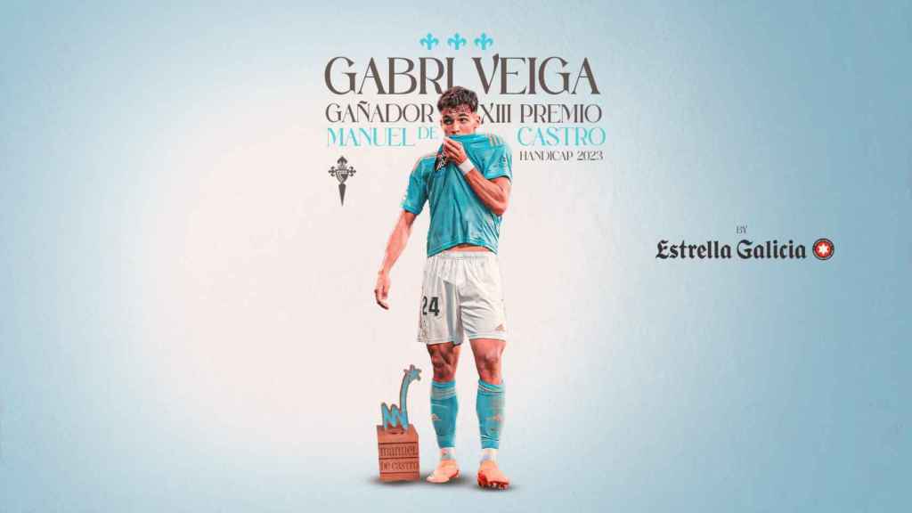 Gabri Veiga, ganador del Trofeo Manuel de Castro como mejor jugador del Celta en 2023