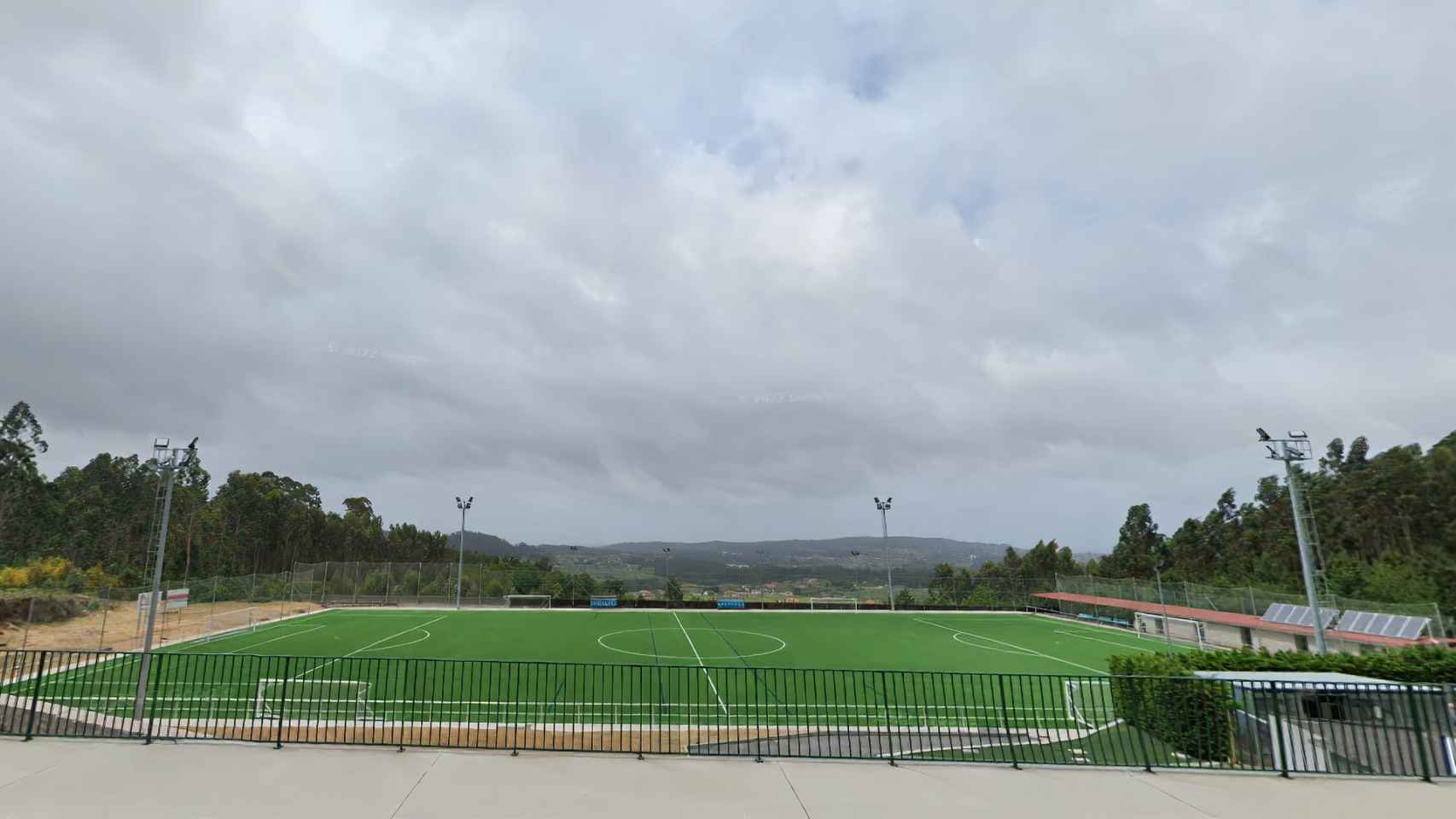 Campo de fútbol de A Toxa, en Meaño (Pontevedra).