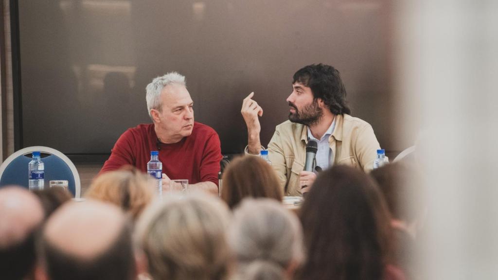 David Summers (Hombres G) y Daniel Ramírez, autor de 'Tus canciones y las mías'.