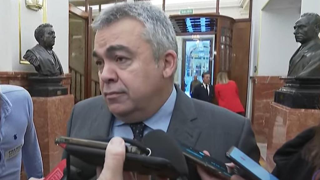 El diputado y actual 'númeron tres' del PSOE, Santos Cerdán, este jueves en el Congreso de los Diputados.