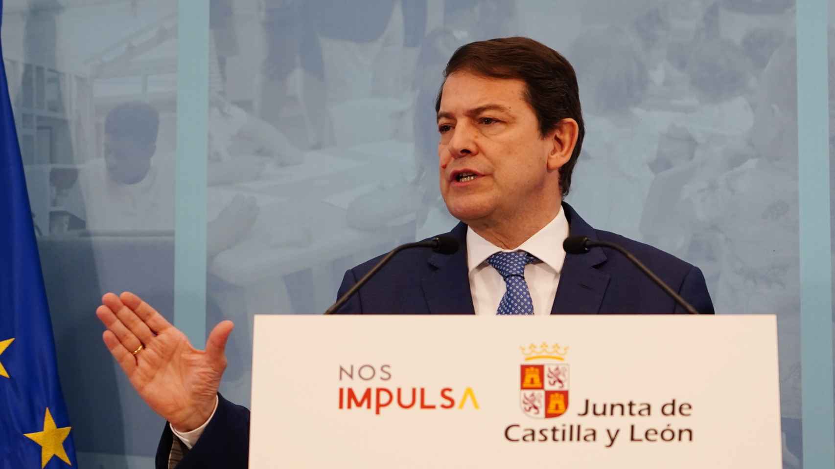El presidente de la Junta, Alfonso Fernández Mañueco, en la presentación de los presupuestos autonómicos, el pasado jueves.