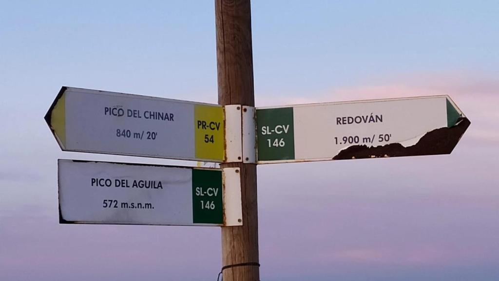 El cruce con las indicaciones.