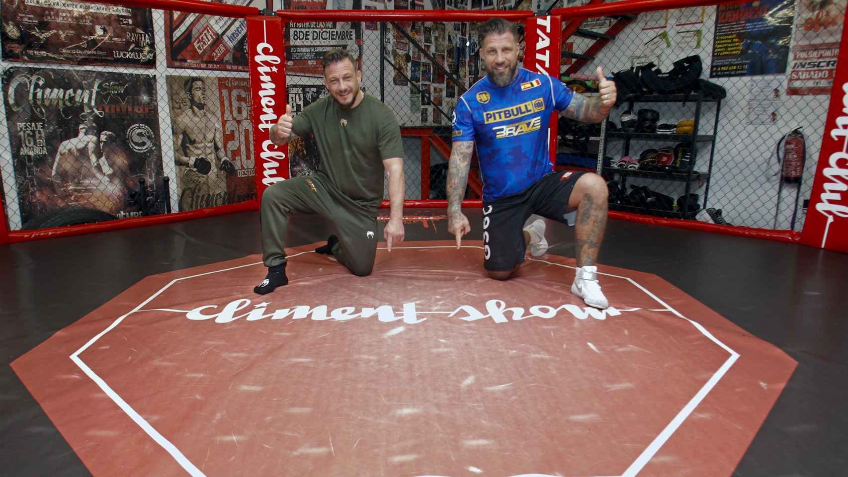 Agustín y Jorge Climent, en su gimnasio (Climent Club) donde entrenan a Ilia Topuria