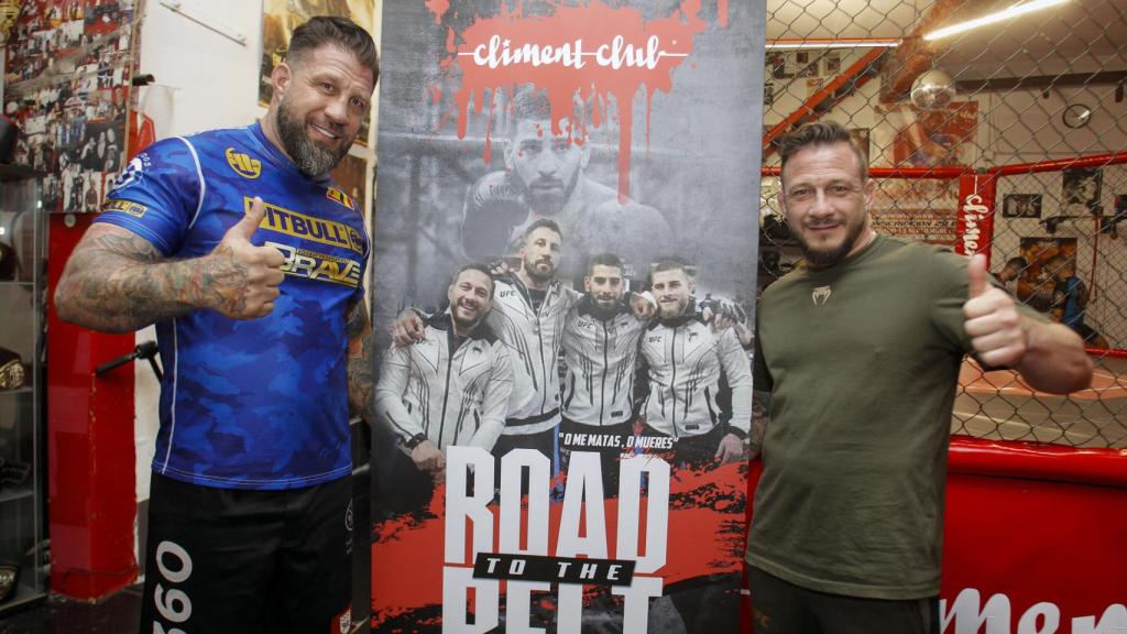 Jorge y Agustín Climent, en su gimnasio en Alicante