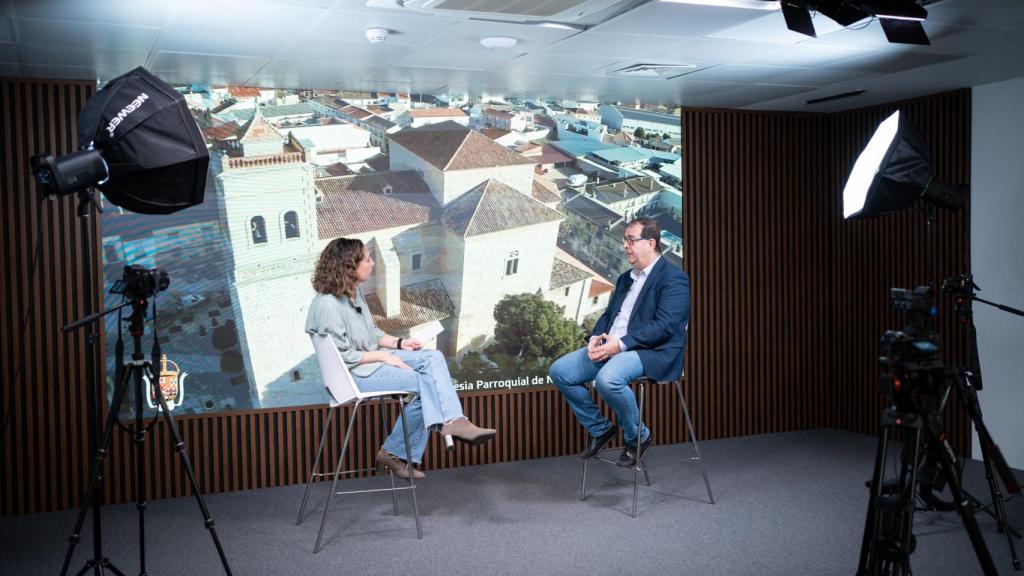 El alcalde de Morata de Tajuña durante su entrevista en las oficinas de EL ESPAÑOL.