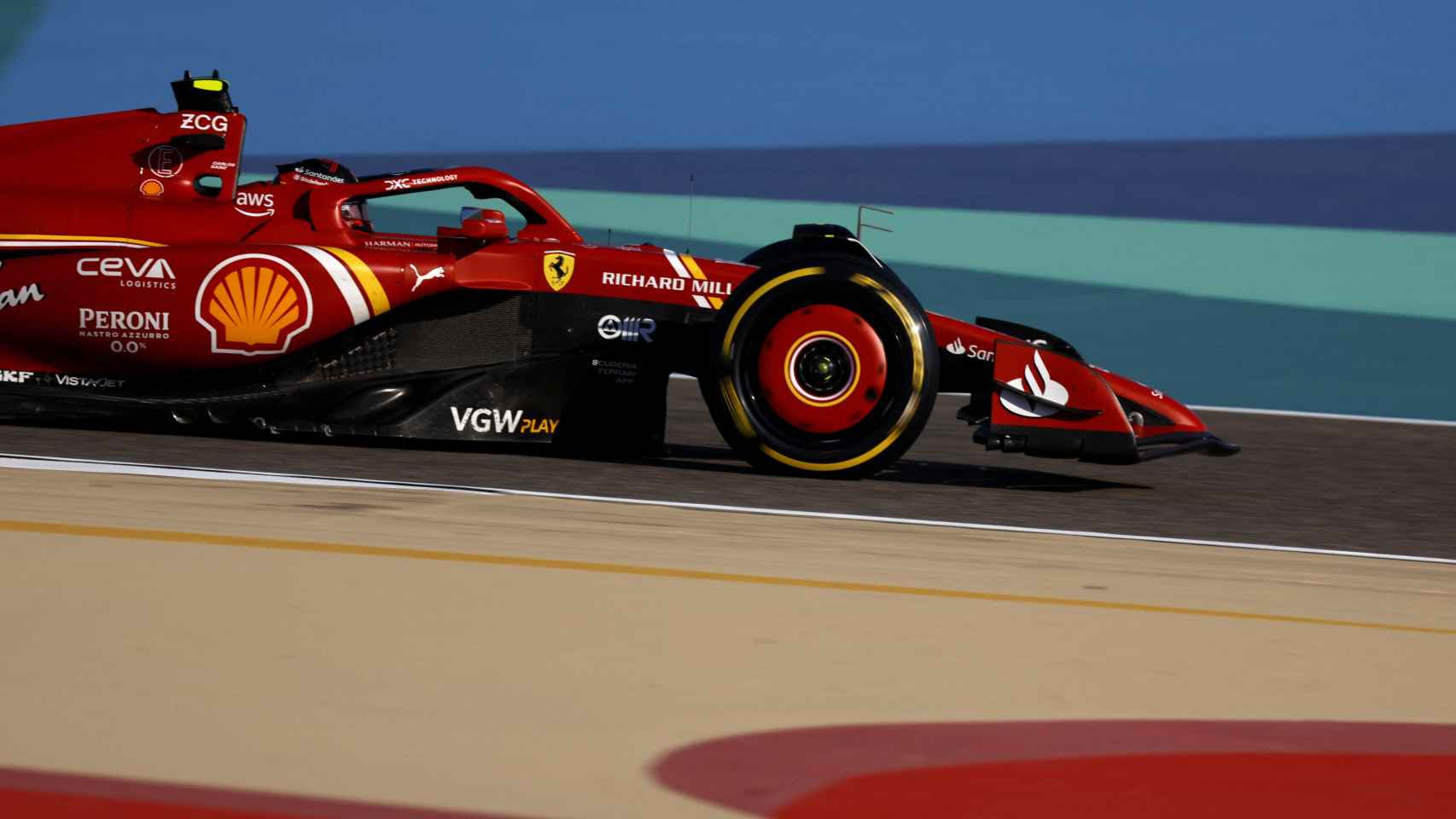 Carlos Sainz, en acción durante los test de pretemporada de la F1.